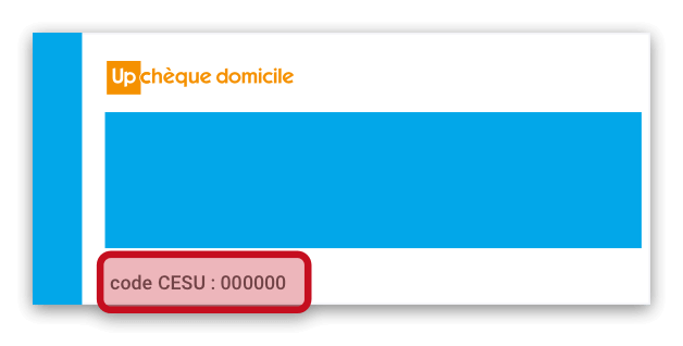 Le code CESU de votre employeur se trouve sur la couverture du chéquier, en bas à gauche